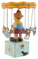 PINOCCHIO FRENCH CAROUSEL WIND-UP.