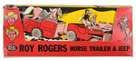 "ROY ROGERS HORSE TRAILER & JEEP" BOXED SET BY IDEAL.