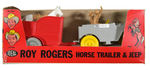 "ROY ROGERS HORSE TRAILER & JEEP" BOXED SET BY IDEAL.