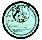 "SUPERMAN" RADIO TRANSCRIPTION DISK.