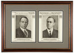 COX AND ROOSEVELT FRAMED JUGATE RARE PICTURES FROM DEMOCRATIC NATIONAL COMMITTEE.