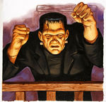 FRANKENSTEIN ORIGINAL STORYBOOK ART.