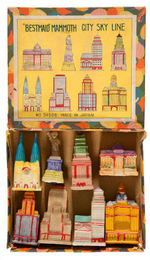 NEW YORK CITY BUILDINGS BOXED BISQUE SET.