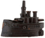 "OREGON" CAST IRON BATTLESHIP BANK.