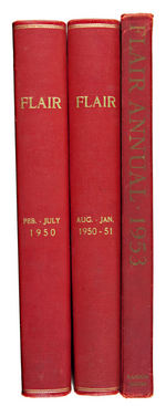 “FLAIR - THE MONTHLY MAGAZINE” TWO BOUND VOLUMES 1950-51 AND ANNUAL 1953.