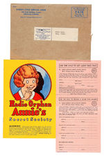 "RADIO'S LITTLE ORPHAN ANNIE" PREMIUM MASKS/MANUAL/LUCKY PIECE COUPON.