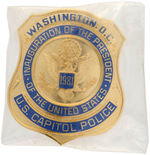 REAGAN 1981 " U.S. CAPITOL POLICE" INAUGURAL BADGE.