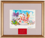 DAAN JIPPES FRAMED MULTI-CHARACTER ORIGINAL ART FOR PLACEMAT.