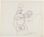 POLAR TRAPPERS PRODUCTION DRAWING ORIGINAL ART FEATURING GOOFY.