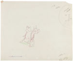 FERDINAND’S MOTHER FROM FERDINAND THE BULL ORIGINAL ART PRODUCTION DRAWING PAIR.