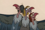 “THE JUNGLE BOOK” SINGING VULTURES TRIO FRAMED ANIMATION CEL.