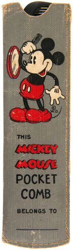 "MICKEY MOUSE POCKET COMB" & CASE.