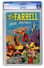 TEX FARRELL #1 MARCH/APRIL 1948 CGC 7.5 OFF-WHITE TO WHITE PAGES CARSON CITY COPY.