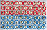 MAJOR LEAGUE BASEBALL PLAYERS ASSOCIATION COMPLETE SET OF 60 BUTTONS FROM 1969.