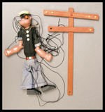 POPEYE COMPOSITION AND WOOD MARIONETTE.