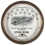 "ATLANTIC CITY STEEL PIER" 1930s PROMO THERMOMETER.