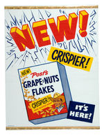 ROY ROGERS/POST'S GRAPE NUTS FLAKES WINDOW SIGN.