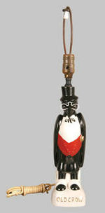 "OLD CROW" WHISKEY FIGURAL LAMP.