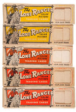 "THE LONE RANGER COLOR PICTURE TRADING CARDS" LOT INCLUDING SLEEVES.