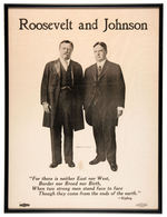 "ROOSEVELT AND JOHNSON" CLASSIC 1912 JUGATE POSTER WITH KIPLING VERSE.