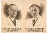 CALVIN COOLIDGE 1924 JUGATE POSTER/PICTURE PAIR.