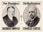 HOOVER/CURTIS 1928 JUGATE POSTER.