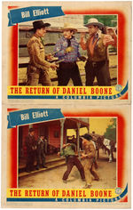 BILL ELLIOTT "PRAIRIE SCHOONERS/THE RETURN OF DANIEL BOONE" LOBBY CARD LOT.