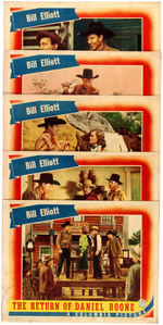 BILL ELLIOTT "PRAIRIE SCHOONERS/THE RETURN OF DANIEL BOONE" LOBBY CARD LOT.