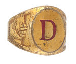 ORPHAN ANNIE “SG” SECRET GUARD RARE RING WITH INITIAL “D”.