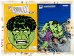 "THE INCREDIBLE HULK" STICKER BOOK ORIGINAL COVER ART.