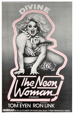 DIVINE “THE NEON WOMAN” BURLESQUE POSTER.