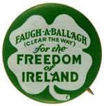 "FREEDOM OF IRELAND" c.1920 LITHO BUTTON.