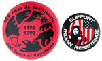 NATIVE AMERICAN RIGHTS GROUP OF FOUR BUTTONS c.1980s-1990s.