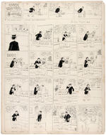 “THE BUNGLE FAMILY” 1934 SUNDAY PAGE ORIGINAL ART- 16 PANELS AND TOPPER STRIP.