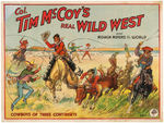 "COL. TIM McCOY'S REAL WILD WEST AND ROUGH RIDERS OF THE WORLD" HALF-SHEET POSTER.