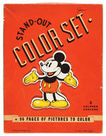 WHITMAN "STAND-OUT COLOR SET" FEATURING BOX WITH MICKEY MOUSE DIE-CUT FIGURE.