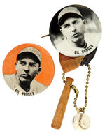 "GIL HODGES" BROOKLYN DODGERS PAIR OF STADIUM BUTTONS.