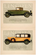 "LINCOLN" 1925 SHOWROOM PORTFOLIO PRINT SET.