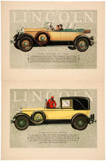 "LINCOLN" 1925 SHOWROOM PORTFOLIO PRINT SET.