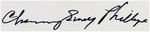 AUTOGRAPH OF CHANNING PHILLIPS FIRST AFRICAN AMERICAN NOMINATED FOR PRESIDENT BY A MAJOR PARTY.