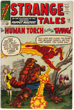 STRANGE TALES WITH HUMAN TORCH, THE THING AND DR. STRANGE LOT OF NINE COMICS.