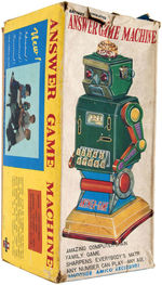 "BATTERY OPERATED ANSWER GAME MACHINE" BOXED ROBOT.