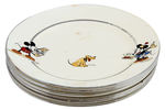 MICKEY & MINNIE MOUSE & PLUTO SOUP BOWLS BY FAIENCERIE D'ONNAING CHINA COMPANY OF FRANCE.