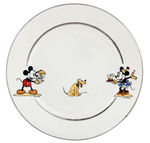 MICKEY & MINNIE MOUSE & PLUTO SOUP BOWLS BY FAIENCERIE D'ONNAING CHINA COMPANY OF FRANCE.