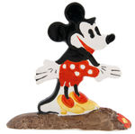 MICKEY & MINNIE MOUSE RARE FLAT FIGURINES BY FAIENCERIE D'ONNAING CHINA COMPANY OF FRANCE.