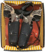 "MATTEL FANNER 50 DURA-HYDE DOUBLE HOLSTER SET."