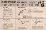 "MATTEL SHOOTIN' SHELL GUNFIGHTER HOLSTER SET."