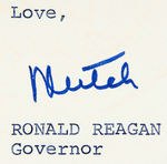 RONALD REAGAN PERSONAL LETTER HAND SIGNED "DUTCH" ON GOVERNOR'S STATIONERY.