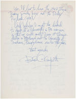 WARNER BROTHERS ANIMATOR & “BEANY AND CECIL” CREATOR BOB CLAMPETT HANDWRITTEN SIGNED TRIO.