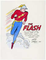 HARRY LAMPERT FULL COLOR RE-CREATION ORIGINAL ART OF “THE FLASH” FIRST GOLDEN AGE DRAWING.